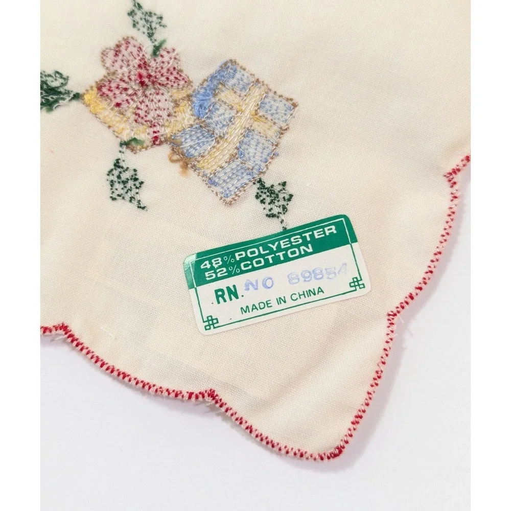 (Lot of 10) Vintage Christmas Bread Basket Liners Roll Cover Bun Warmer Cloth